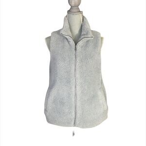 Lulu B. Light Grey Teddy Vest Size S
